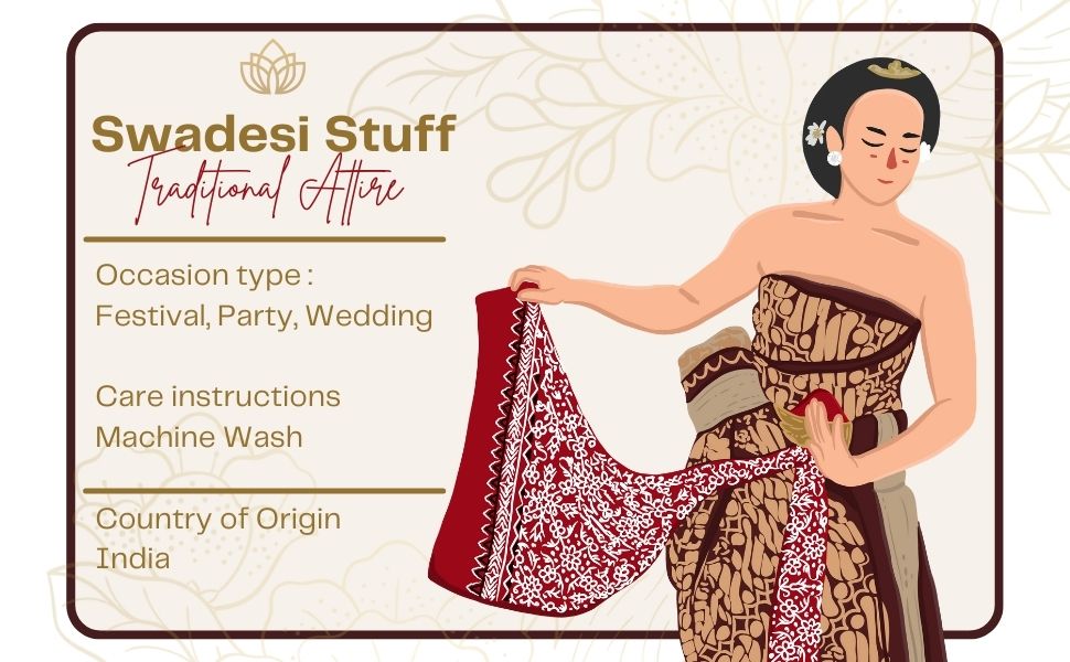 product detail Ethnic saree for festival party wedding swadesi stuff