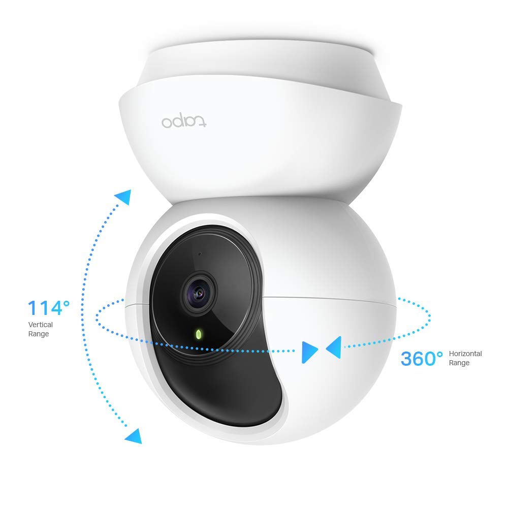 Tapo TP-Link C200 360° 2MP 1080p Full HD Pan/Tilt Home Security Wi-Fi Smart Camera| Alexa Enabled| 2-Way Audio| Night Vision| Motion Detection| Sound and Light Alarm| Indoor CCTV White - Image 2